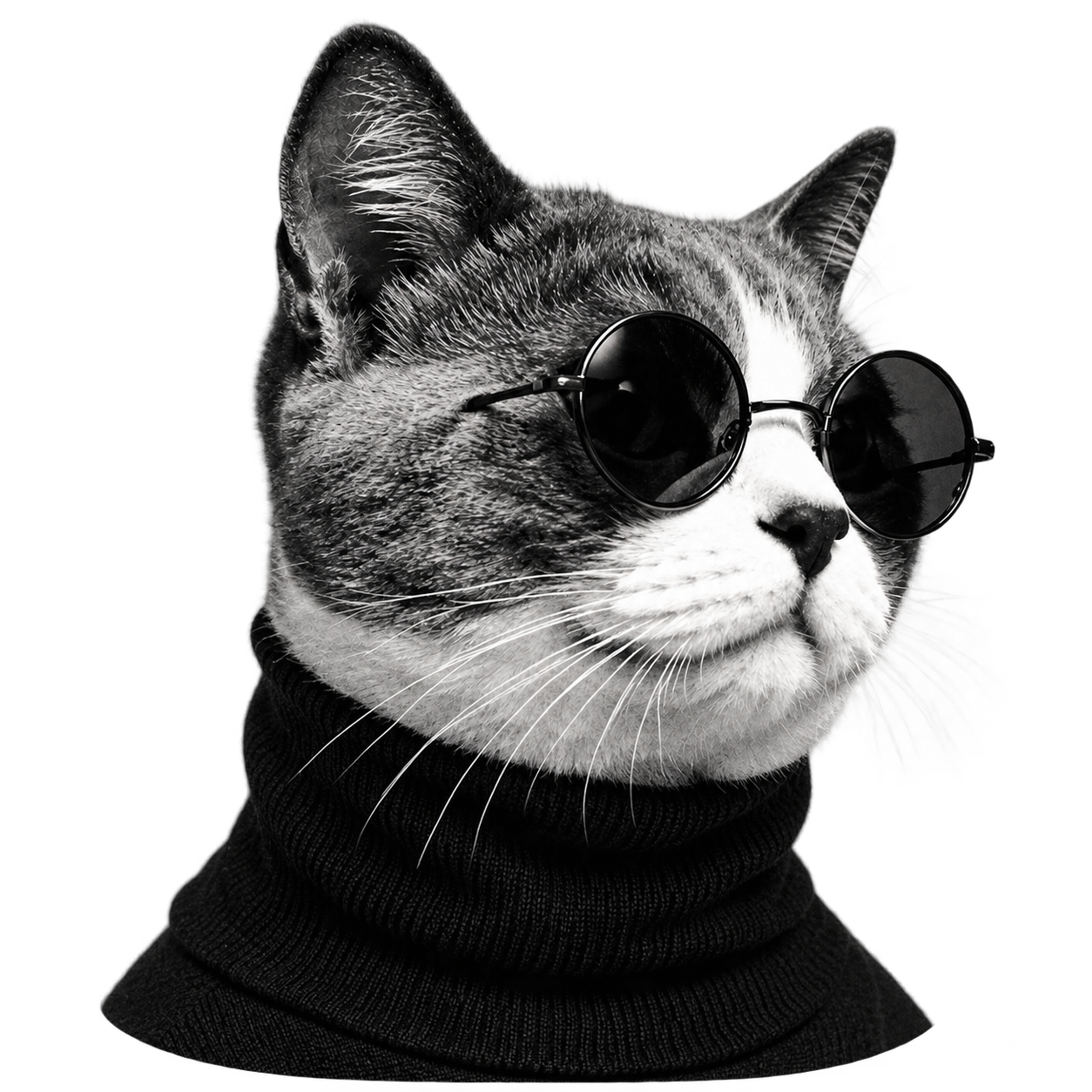 戴着圆墨镜的知识猫